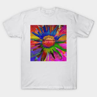 Rainbow Daisy, Digital Art Design T-Shirt